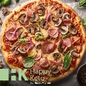Pizza de jamón y hongos personal KETO FASE-1