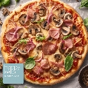 Pizza de jamón y hongos mediana KETO (FASE-1)